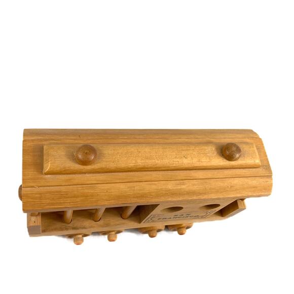 Vintage Rolling Wooden San Francisco Trolley Car with painted Wheels Shelf Size - Picture 4 of 7